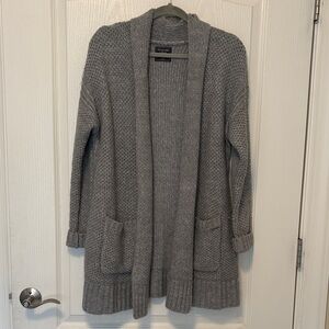 Abercrombie & Fitch Cozy Gray Knit Long Cardigan Sweater Duster Size Small